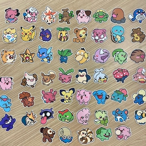 50 adesivi kawaii anime: carino topo elettrico e amici, decalcomanie fai-da-te per laptop, valigia, skateboard, telefono – regalo perbambini