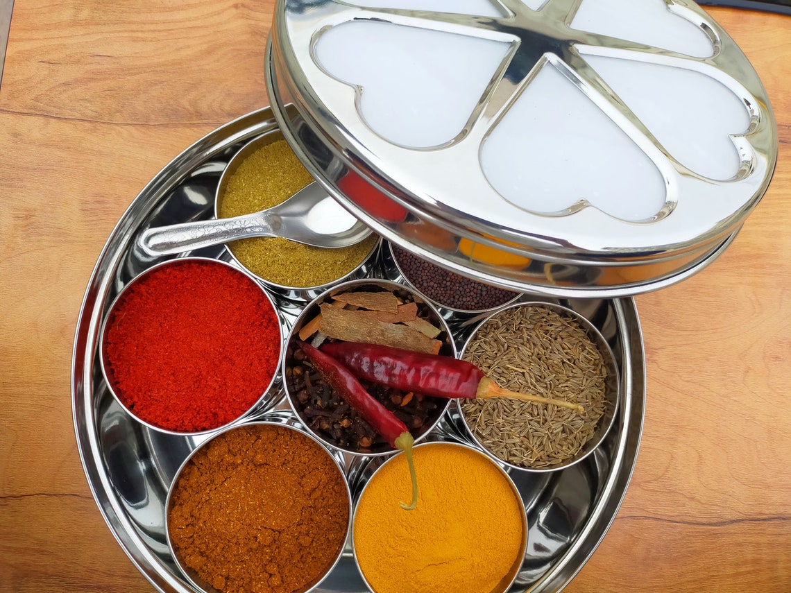 Indian Spice Box With Spices Foodie Gift Organic Spices Etsy