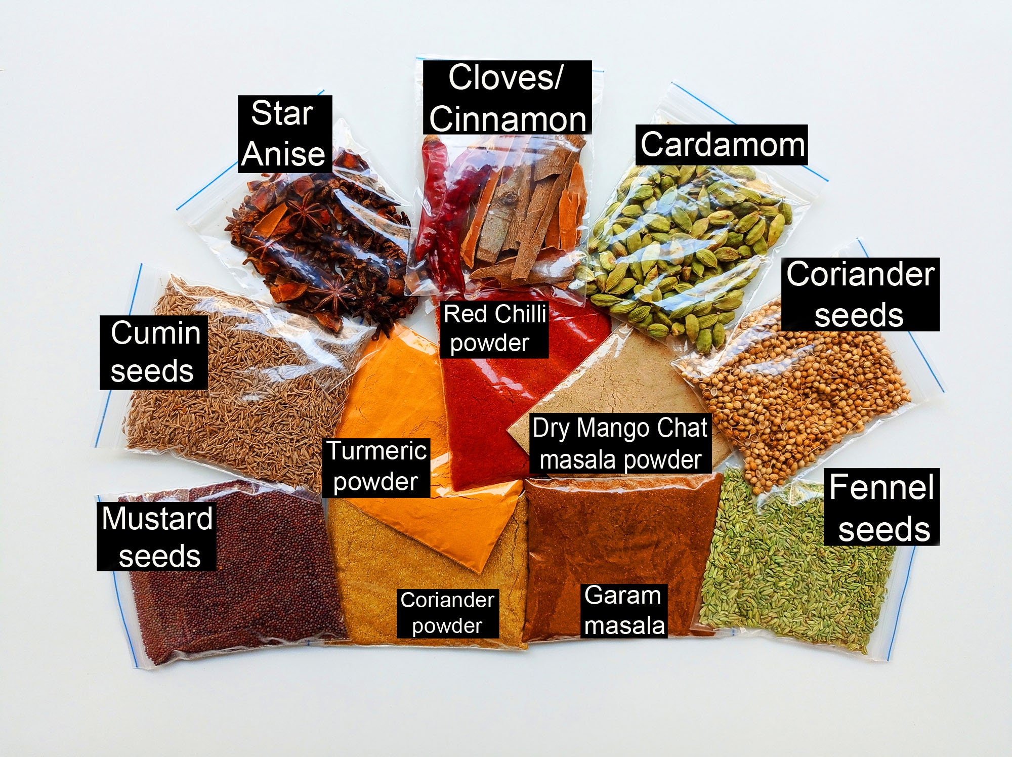 Indian Spice Box With Spices Foodie Gift Organic Spices Etsy