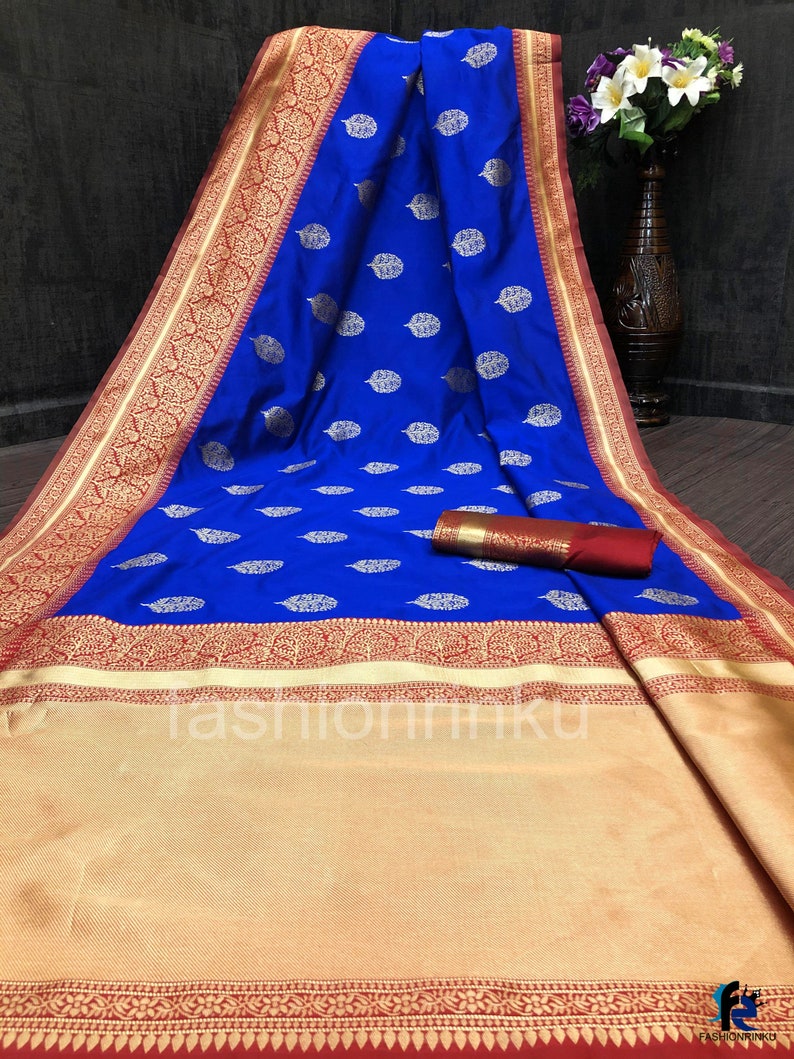 Traditional Designer Bollywood Style Bridal Saree Green pure banarasi silk sari Banarasi Soft Silk Saree Indian Wedding Saree for Women
