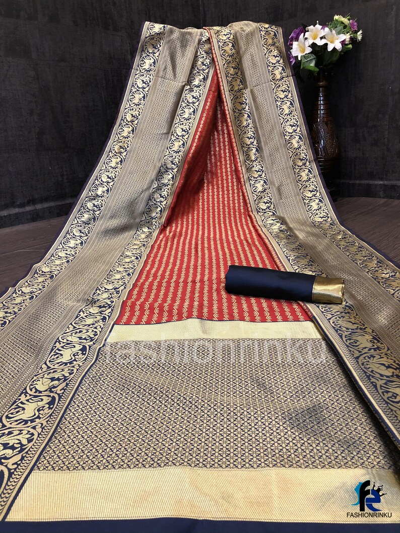 Indian Saree For Women Banarasi Soft Silk Saree Womens gift Wedding Saree Exclusive Party Wear Traditional Designer Bridal Saree Sari