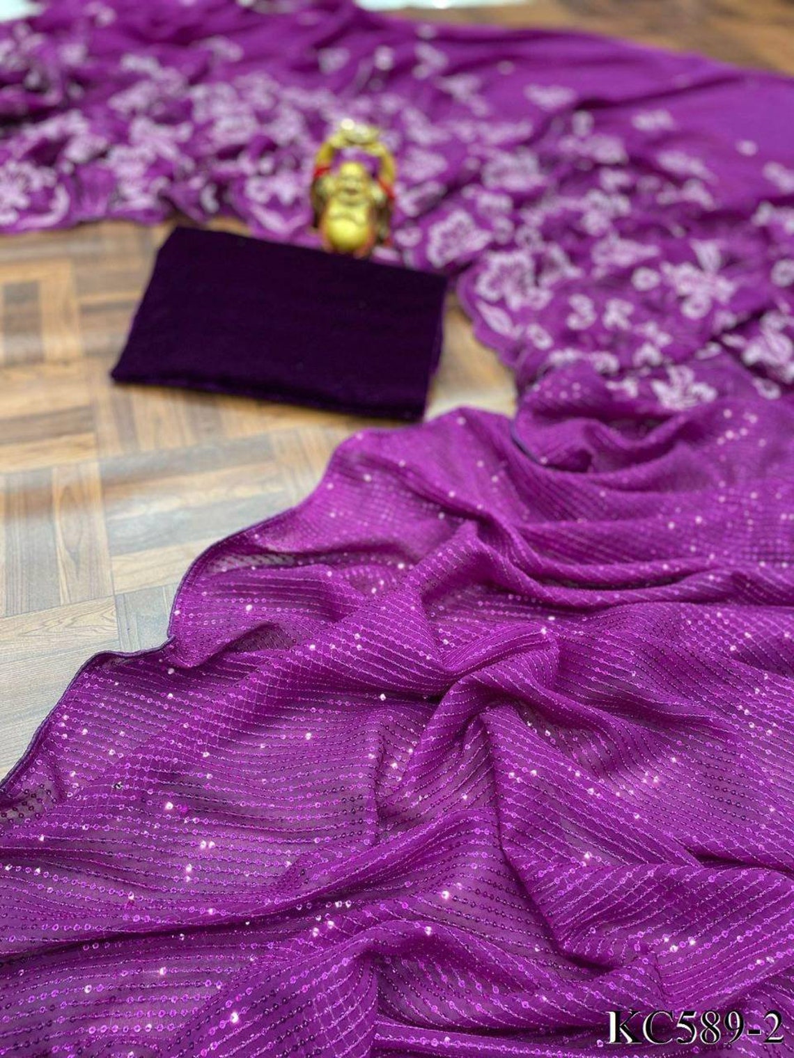 Purple Ready to wear princess cut saree blouse