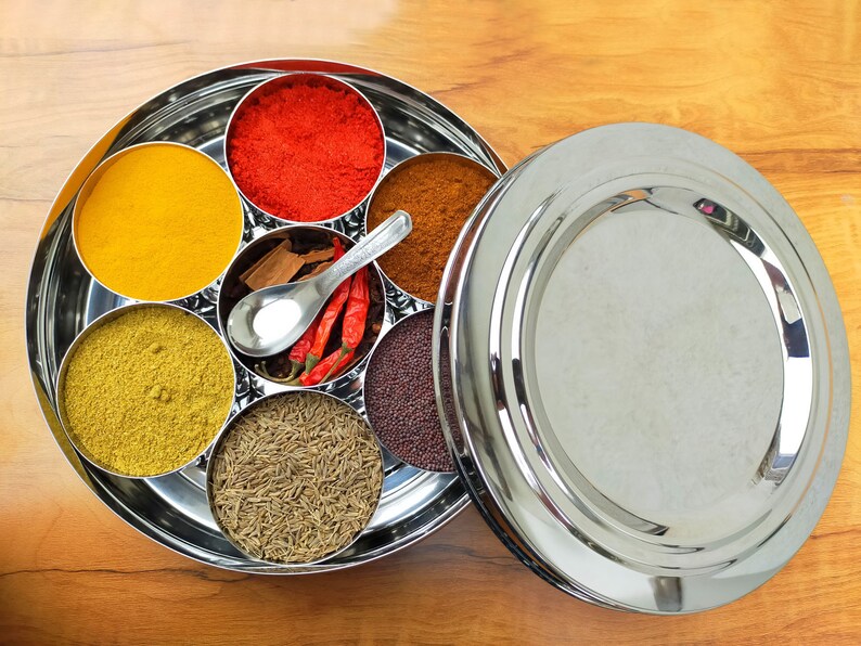 Indian Spice Box Salt Paper Style Spice Box Best Foodie Etsy