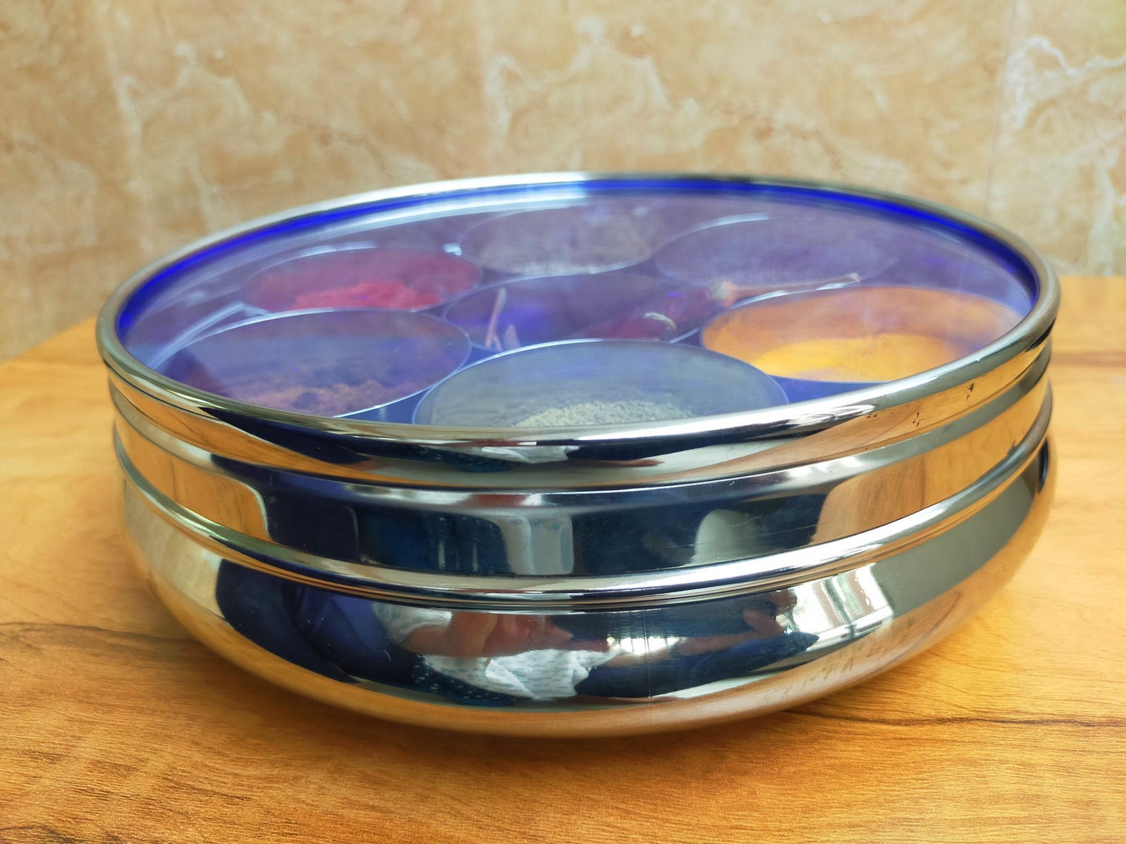 Traditional Indian Spice Box Stainless Steel Masala Dabba 7 Etsy