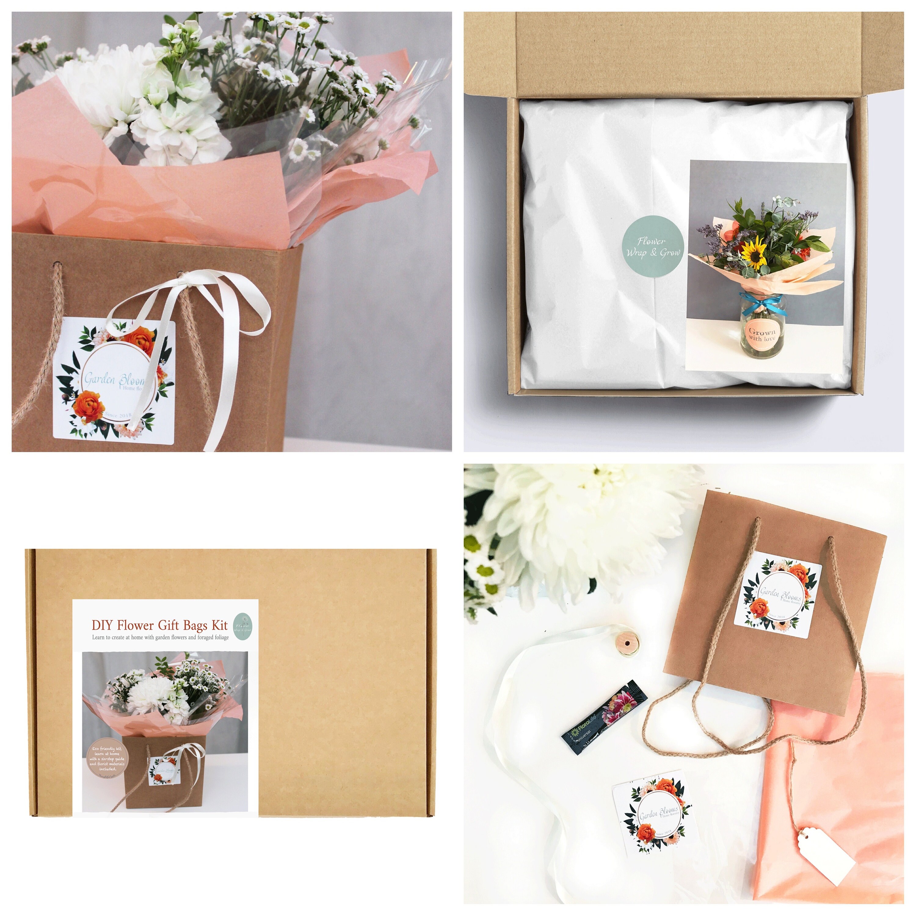 Flower Bag Kits DIY Ecofriendly Floristry Flower arranging Etsy