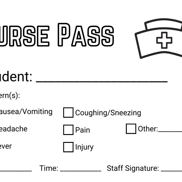 Printable Nurse Pass Etsy Printable Nurse Pass Etsy