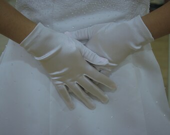 baby satin gloves