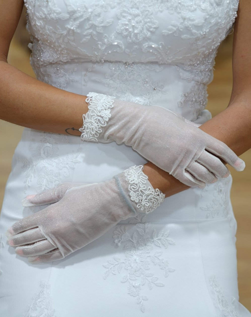 Lycra Wedding Gloves: Lace Bridal Party Accessory - Etsy