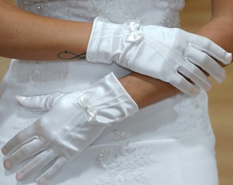 Women Wedding gloves satin bridal Evening party Gloves Wedding, Beach Party Gloves,Accessory, Wedding Lace Accessories, Lace Glove Bridal
