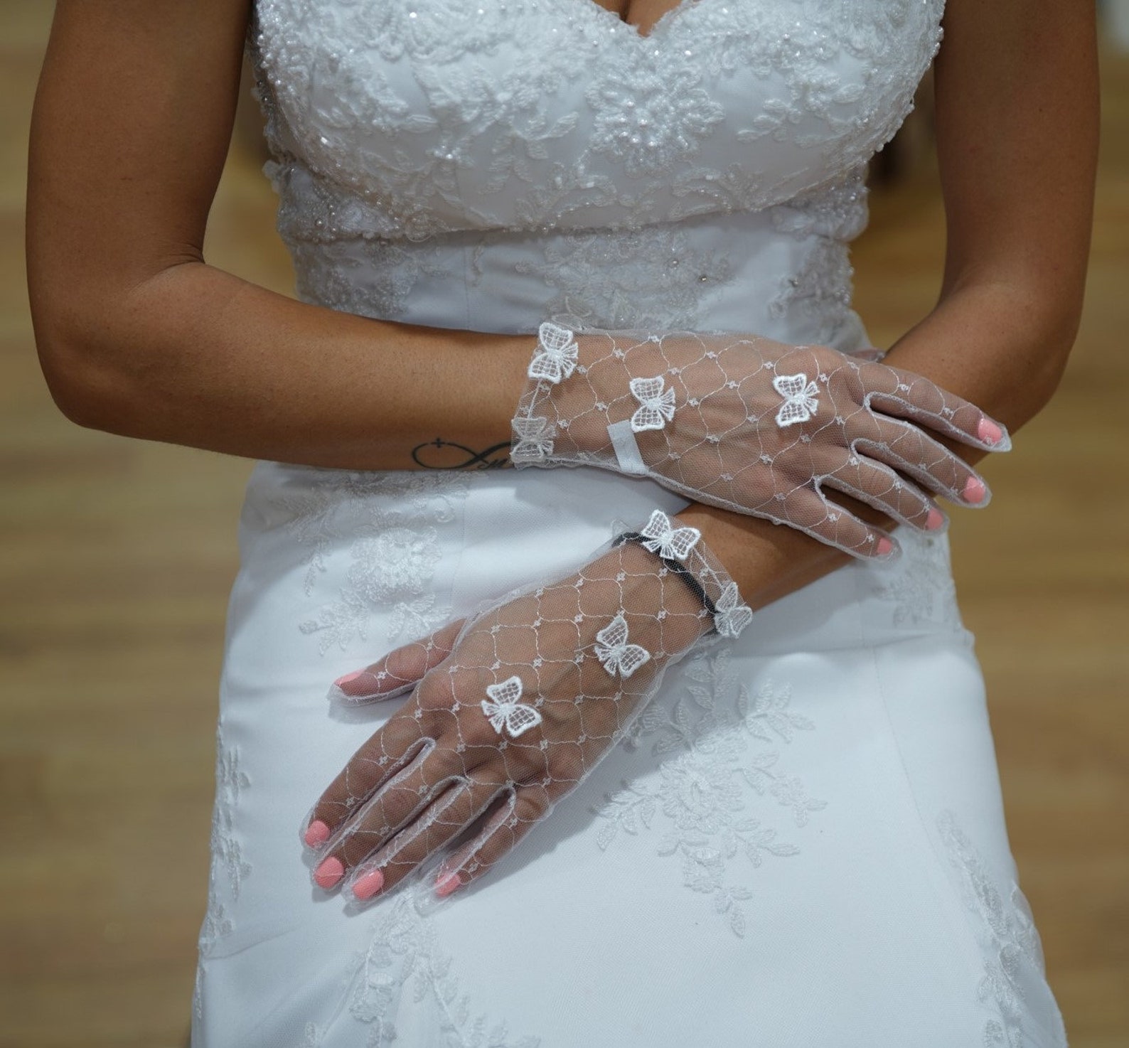 Women Wedding Gloves Net Bridal Evening Party, Gloves Wedding, Beach