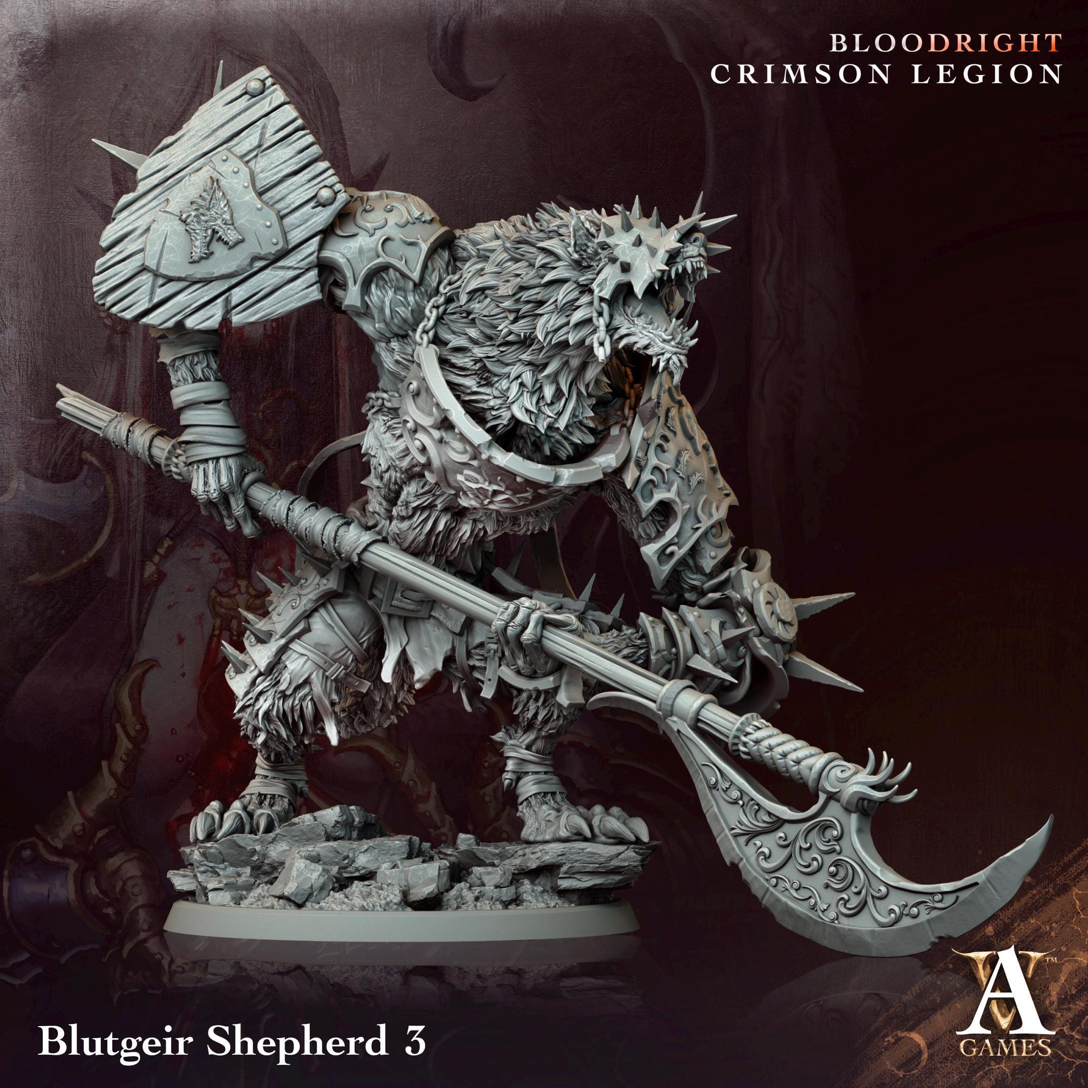 Blutgeir Shepherd 03 - Bloodright - Crimson Legion - Archvillain Games - D&D, TTRPG, Fantasy, Monster - Hero