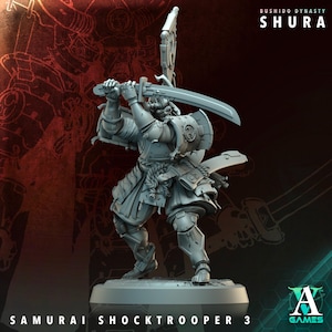 Samurai Shocktrooper 03 - Bushido Dynasty - Shura - Archvillain Games - D&D, TTRPG, Fantasy, Monster - Hero