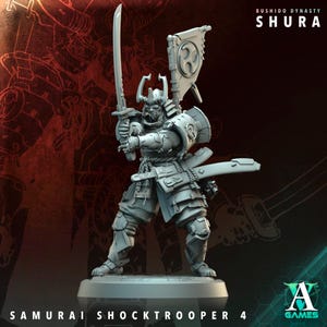 Samurai Shocktrooper 04 - Bushido Dynasty - Shura - Archvillain Games - D&D, TTRPG, Fantasy, Monster - Hero