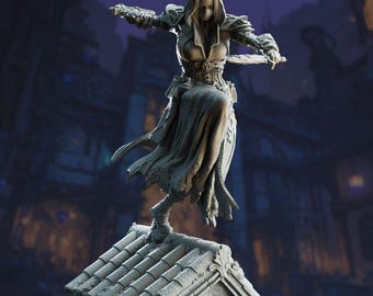 D&D, TTRPG - Air Genasi Seelenmesser Psioniker Schurke - Karena