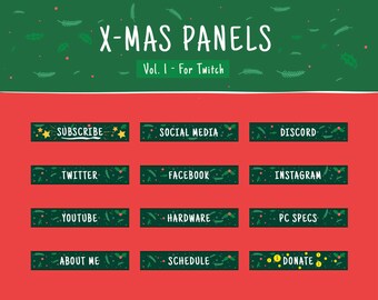 X-Mas Panels for Twitch - Vol. 1