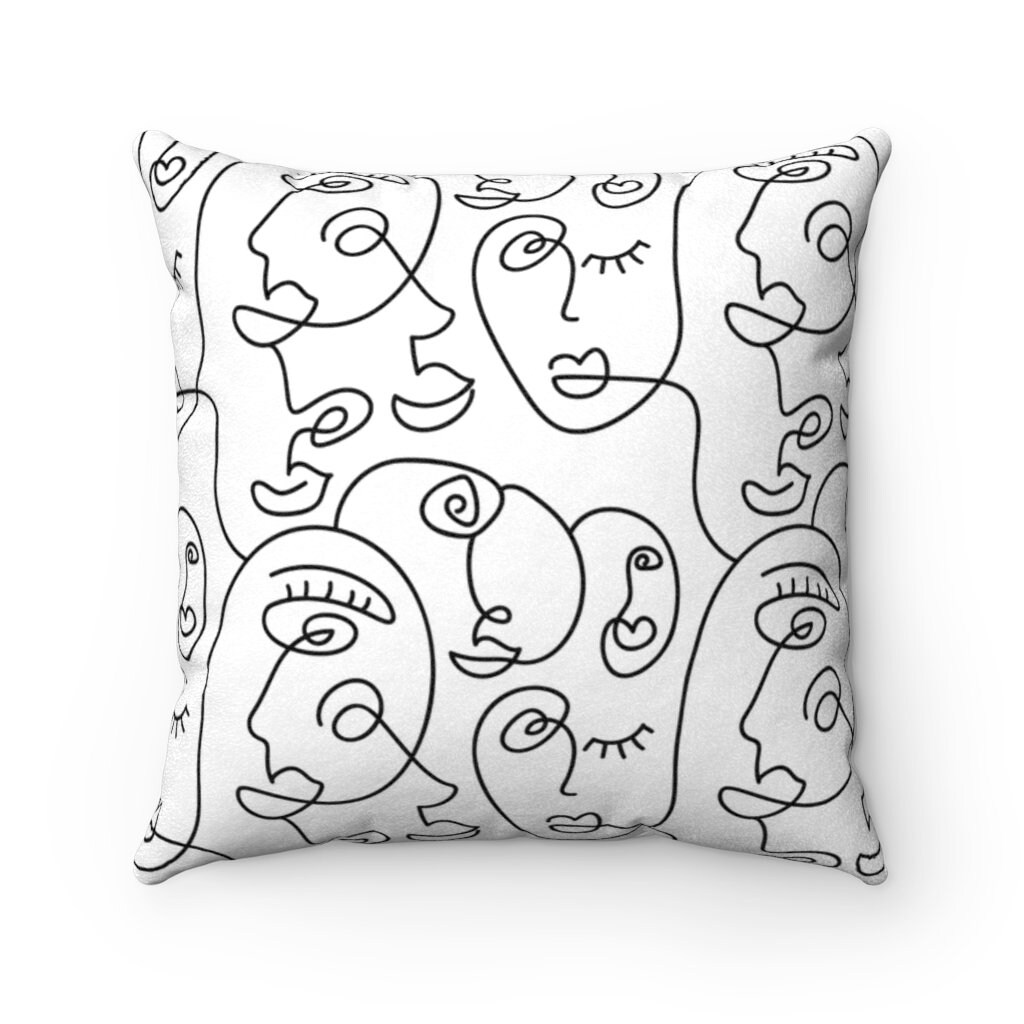 abstract face pillow