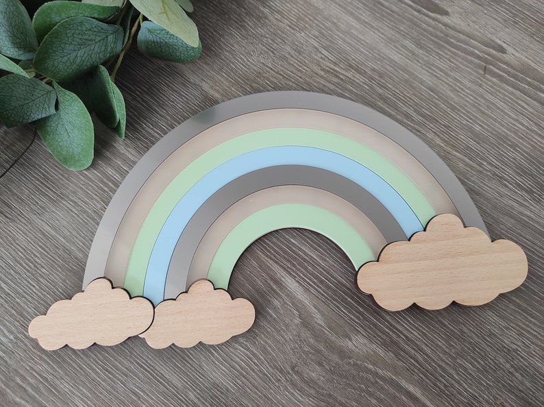 Rainbow. Door plate. Room decoration image 3