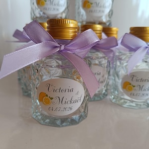 Bottle of liqueur - limoncello - rum - wedding/christening/birthday favor image 17