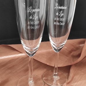 Personalized champagne flute