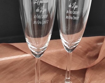 Personalized champagne flute