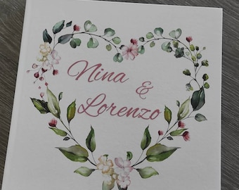 Livre d'or végétal personnalisé pour mariage bapteme ou anniversaire