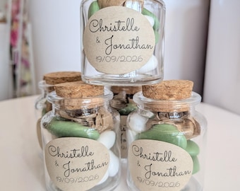 Personalisierte Glasampulle als Gastgeschenk für Hochzeiten, Taufen und Kommunionen