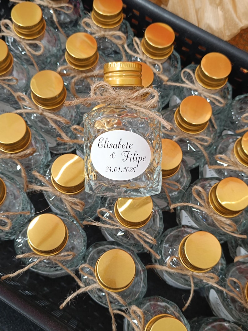 Bottle of liqueur - limoncello - rum - wedding/christening/birthday favor image 10