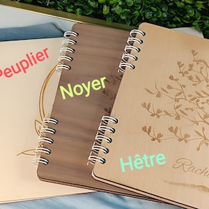 Personalized wooden guest book with engraving for weddings, baptisms and birthdays