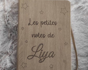 Personalized wood effect notebook