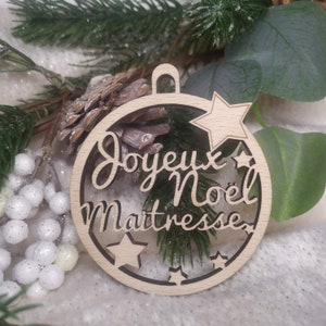 Wooden Christmas ball "Merry Christmas Mistress"
