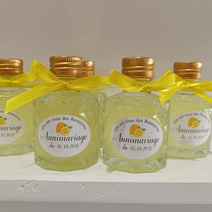 Likörflasche - Limoncello - Rum - Gastgeschenk Hochzeit, Taufe, Geburtstag