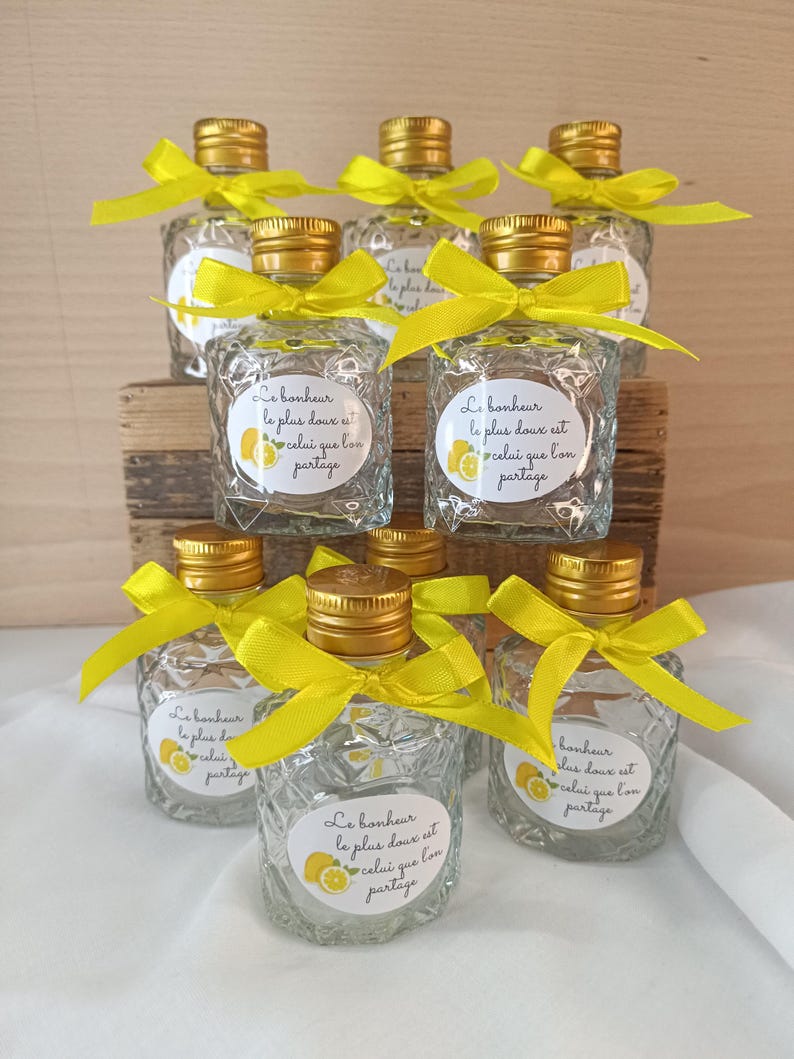 Bottle of liqueur - limoncello - rum - wedding/christening/birthday favor image 20