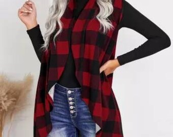 Plaid Cardigan - Etsy