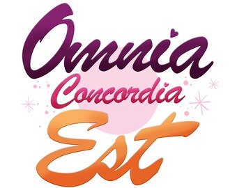 Love with Pride - Omnia Concordia Est Motto - Quote Lettering