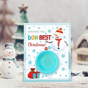 Weihnachts-Play-Doh-Karte, Schneemann-Playdoh-Halter, Playdoh-Geschenkanhänger, Weihnachts-Play-Doh-Klassenzimmerbevorzugung, Weihnachts-PlayDoh-Geschenke