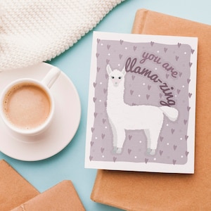 Llamazing Birthday, Funny Llama Card, Punny Llama Card, Birthday pun cards animals, Llama lovers gift, You are llamazing