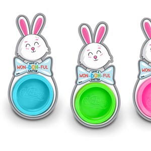 Easter Play Doh Gift Tag, Playdoh Easter Printable, Easter Gift for Kids, School Gift, Classroom Party, Non Candy Easter Gift