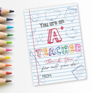 You Are an A Plus Teacher Gift Tag - Etsy