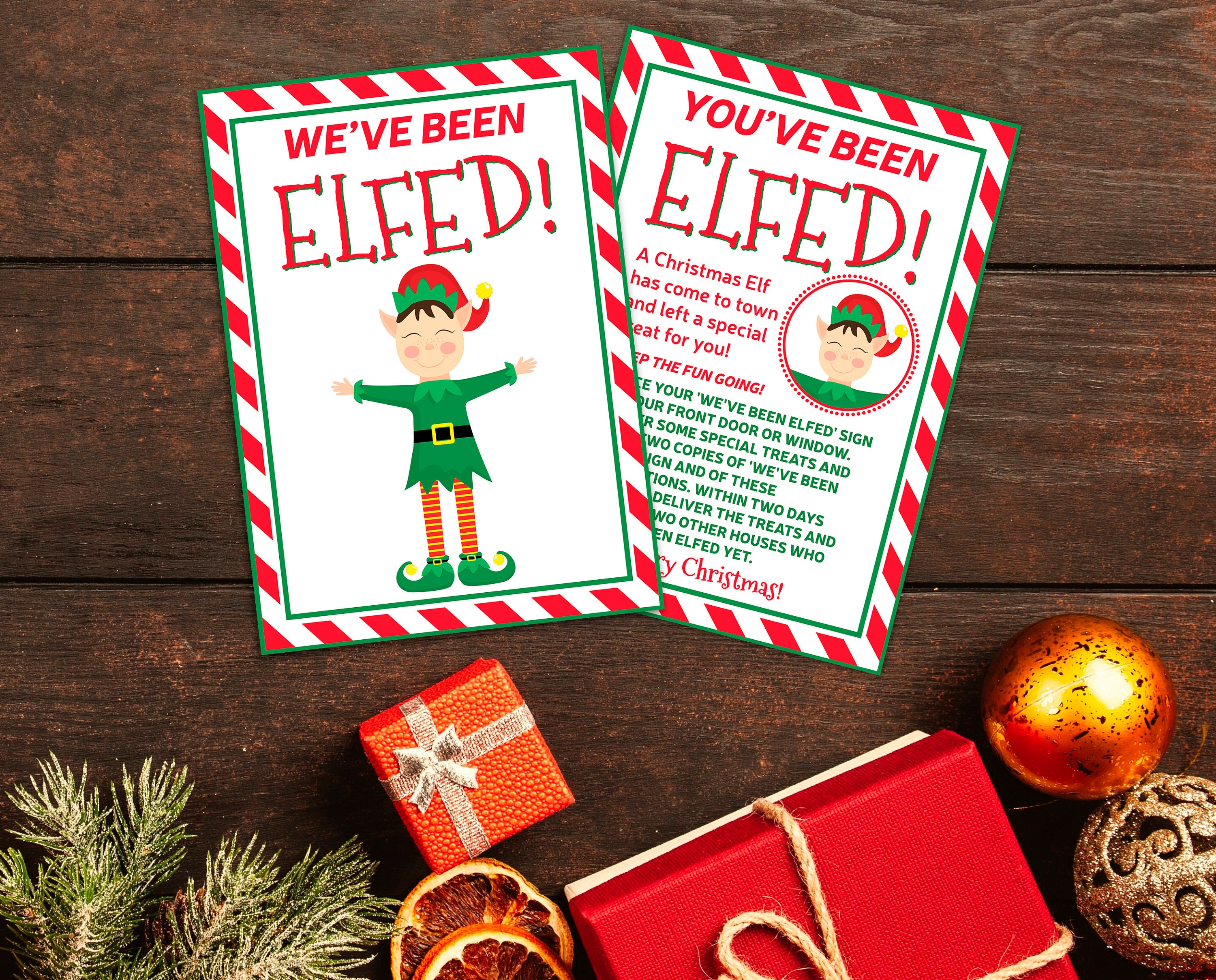 You've Been Elfed Elfed Printables Christmas Printable - Etsy