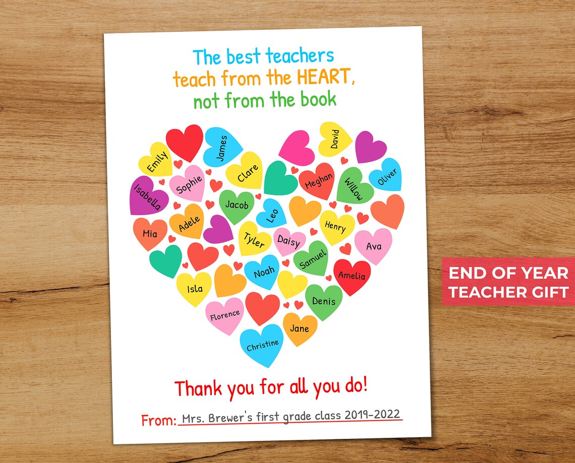 End Of Year Teacher Gift Thank You Teacher Teacher Etsy