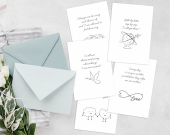 35 positive Affirmationskarten: Tägliche Motivation, Selbstfürsorge (PDF)