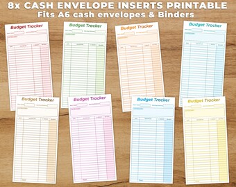 A6 Budget Binder Inserts: Cash Envelope Tracker (Printable)