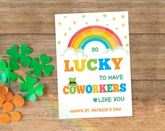 St. Patrick's Day Coworker Gift Tag, Team Appreciation, Staff Appreciation Treat Bag Tags, Saint Patty Favor Tags, Team Thank You