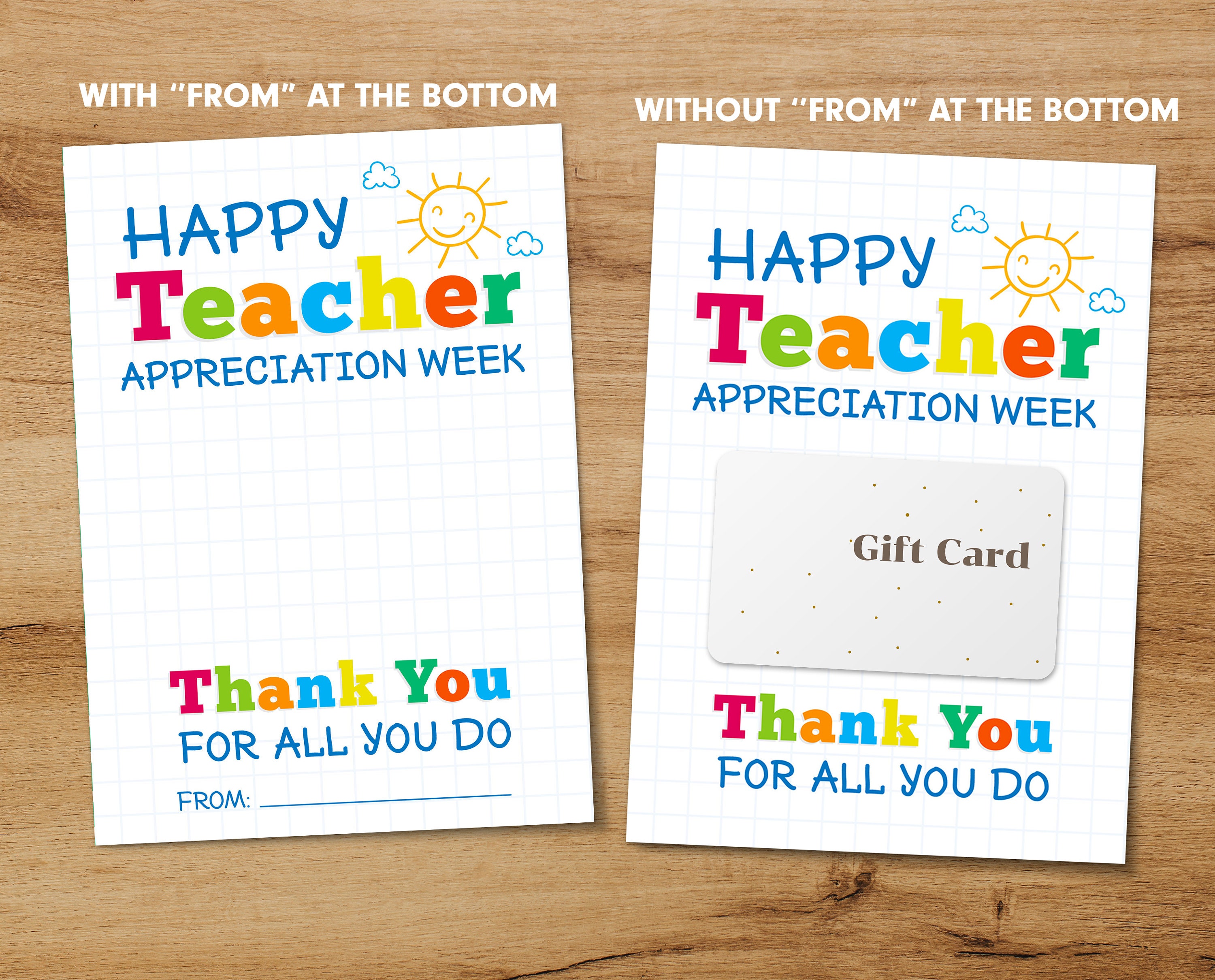 Teacher Appreciation Gift Card for Zaxbys Etsy