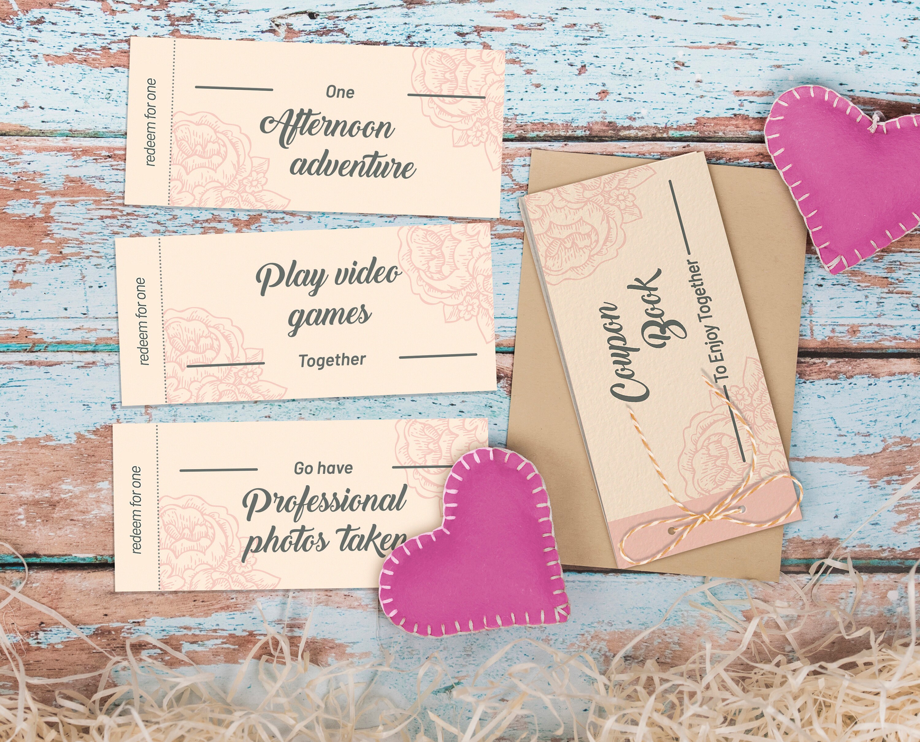 Couple Coupons Romantic Coupon Book Vouchers For Couples Etsy