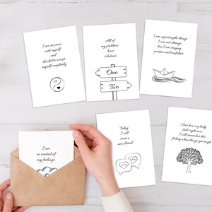 70 Printable Encouragement Cards, Positive Affirmation Deck, Motivational Cards, Positivity Cards