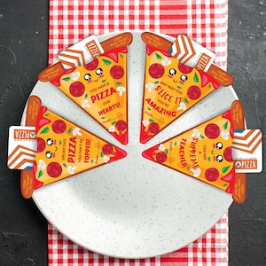 Suporte para cartão de presente de pizza para impressão, presente de dia dos namorados para professores, presente de agradecimento ao professor, cartões de dia dos namorados de pizza