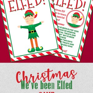 You've Been Elfed, Elfed Printables, Christmas Printable Games, Elf ...