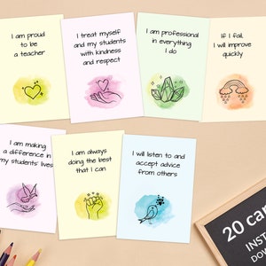 Teacher Affirmation Cards, Teacher Appreciation Gift, Teacher Appreciation Week Printable, Positive Words of Encouragement,Motivational Card