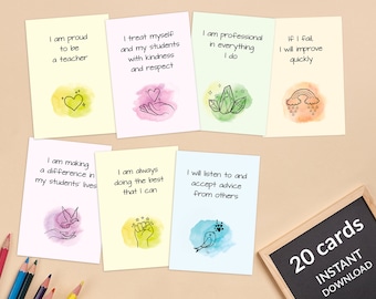 Teacher Affirmation Cards: Positive Encouragement Gift (Printable)